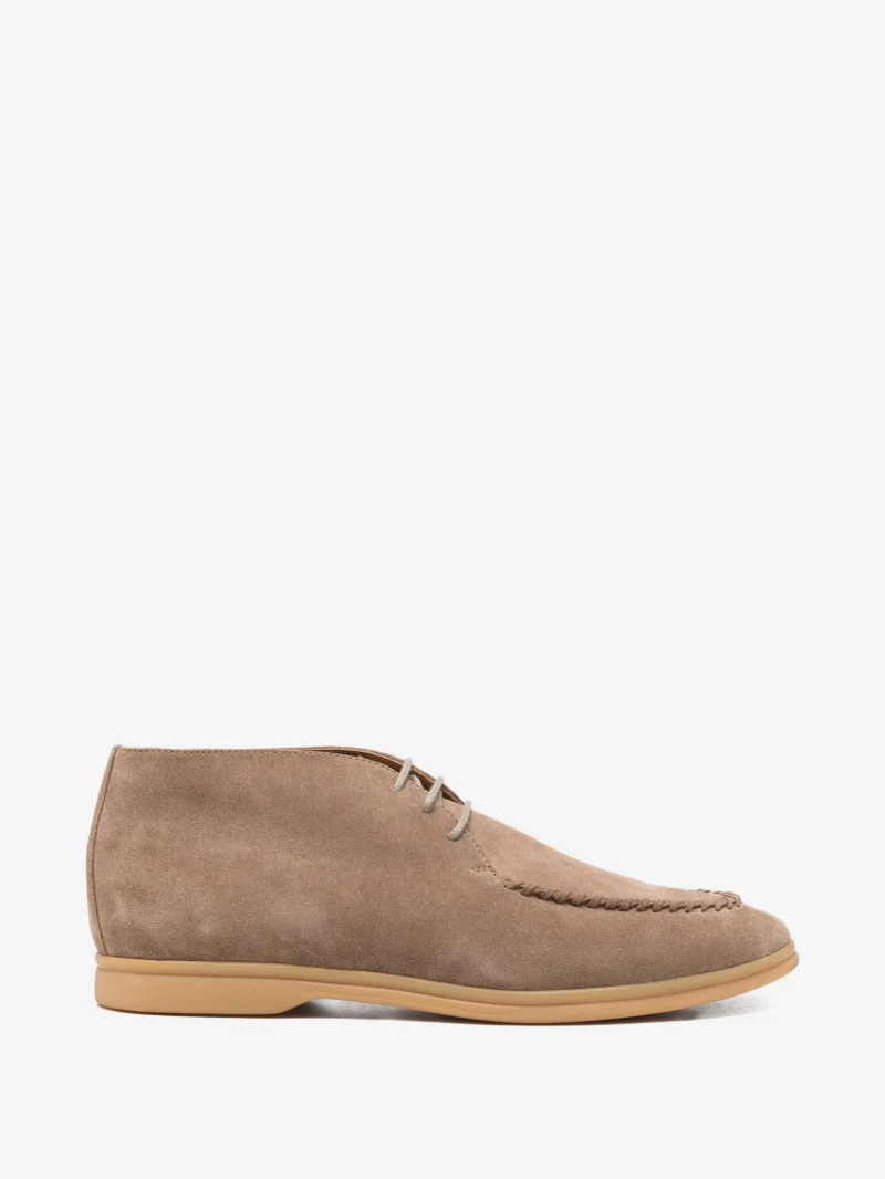 Ghete Eleventy whipstitch-detail suede maro