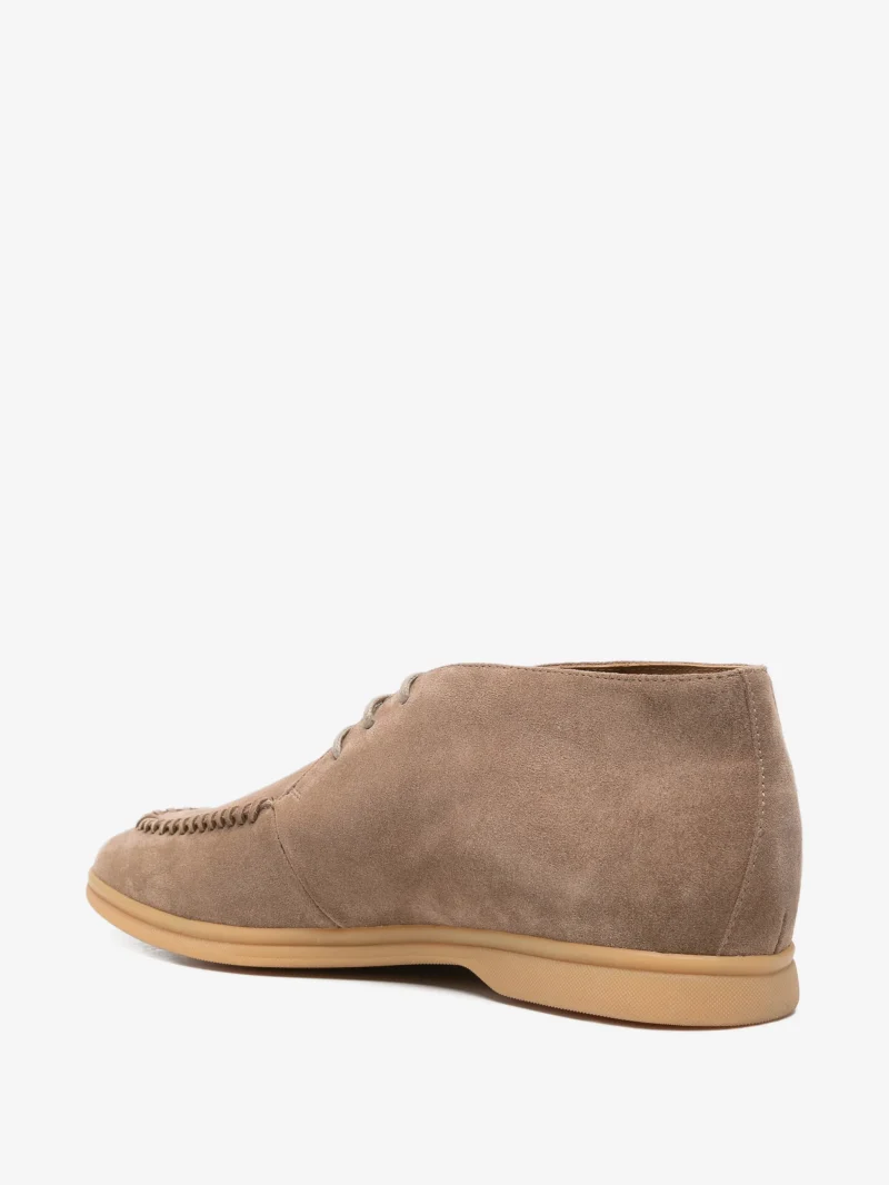Ghete Eleventy whipstitch-detail suede maro - imagine 4