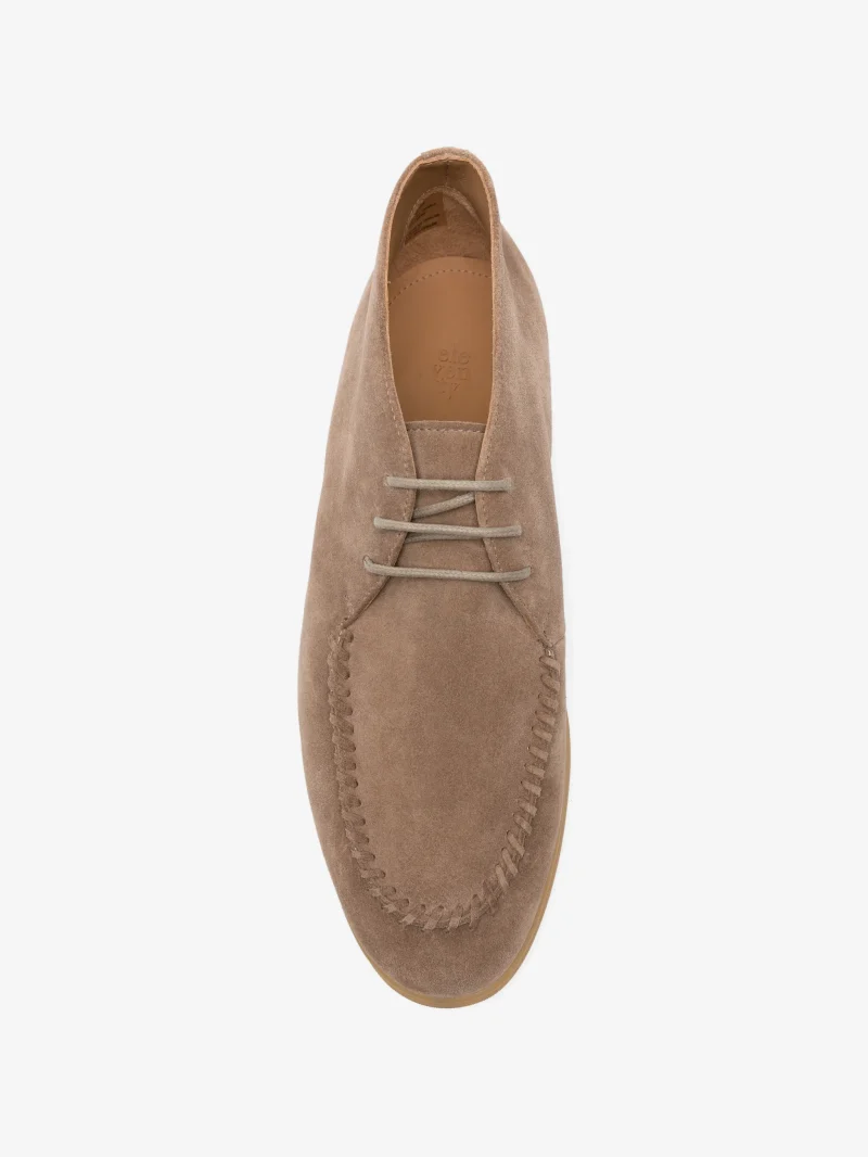 Ghete Eleventy whipstitch-detail suede maro - imagine 3