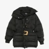 Jacheta Balmain Belted Puffer negru
