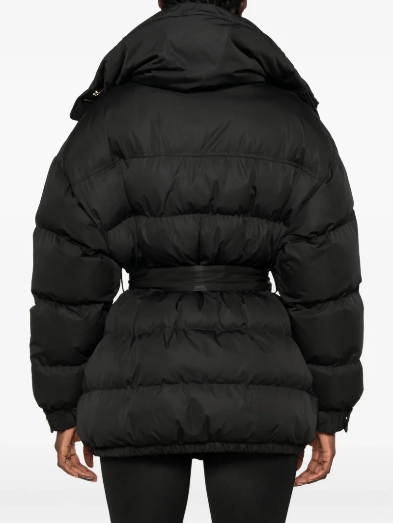 Jacheta Balmain Belted Puffer negru - imagine 4