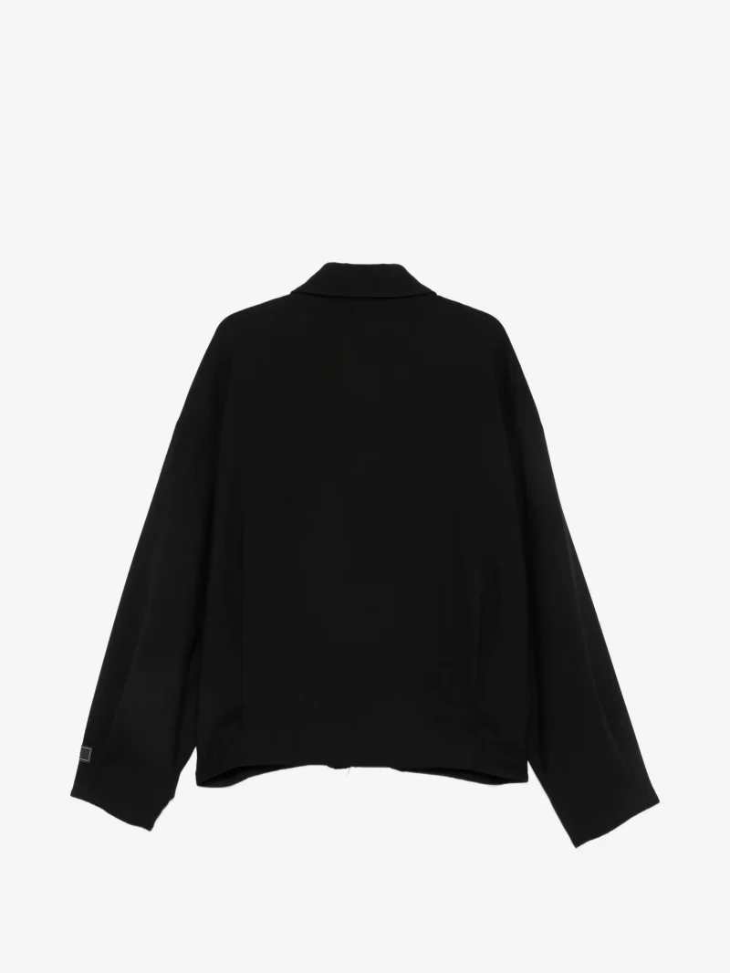 Alternative view of Jacheta Balmain logo-button spread-collar negru