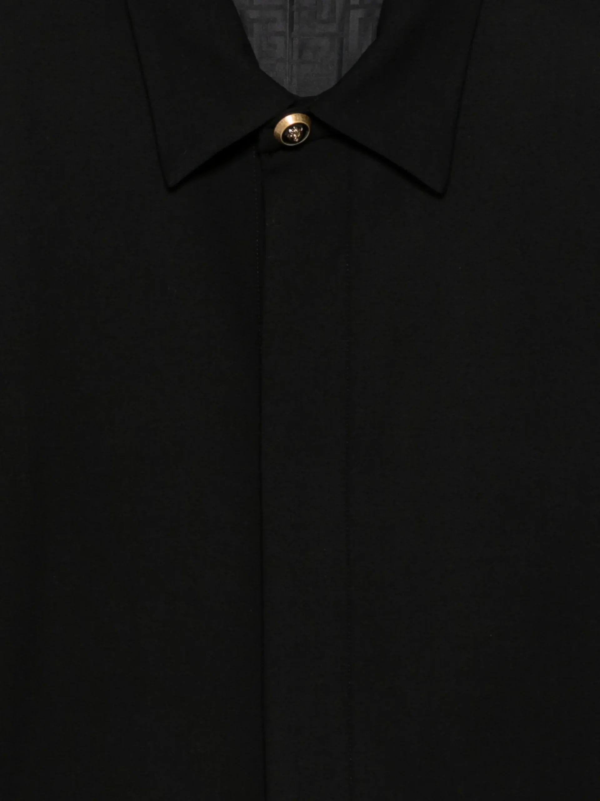 Jacheta Balmain logo-button spread-collar negru - imagine 3
