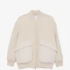 Jacheta Eleventy herringbone-pattern bomber bej