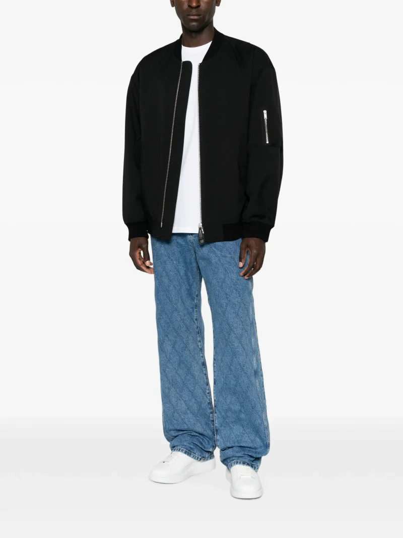 Alternative view of Jeans Balmain quilted straight-leg albastru