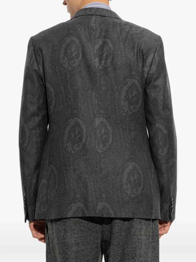 Alternative view of Sacou ETRO Paisley-Print Wool gri