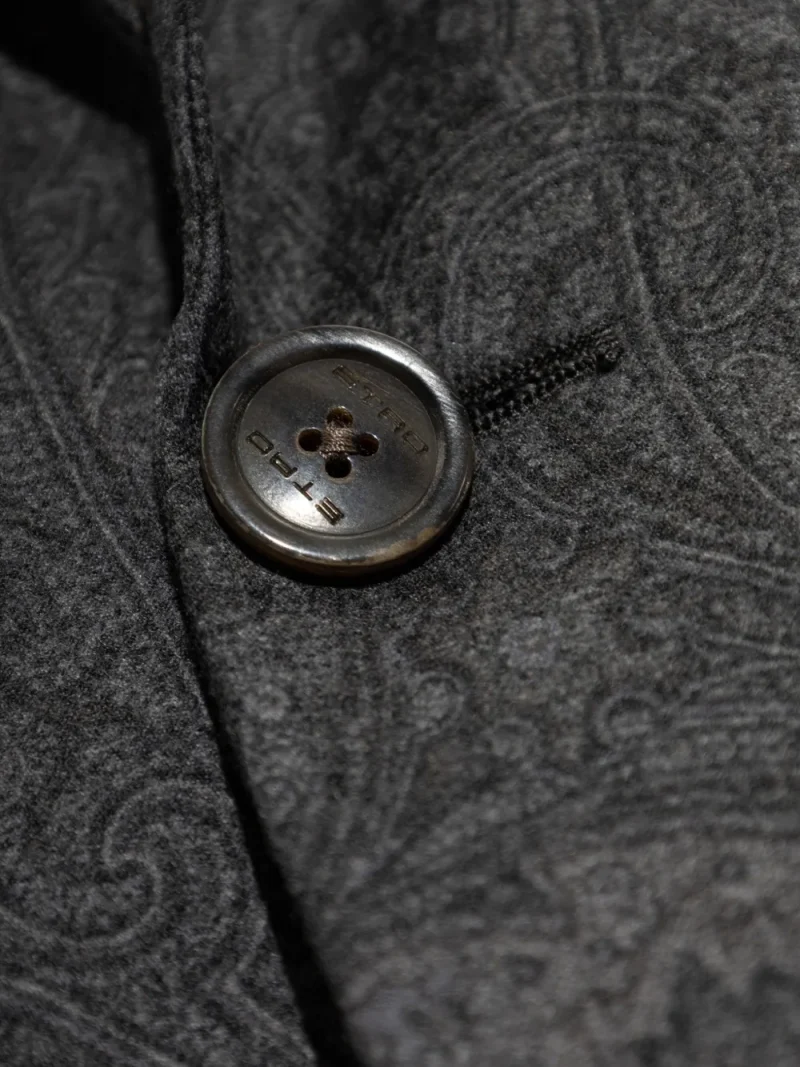 Sacou ETRO Paisley-Print Wool gri - imagine 5