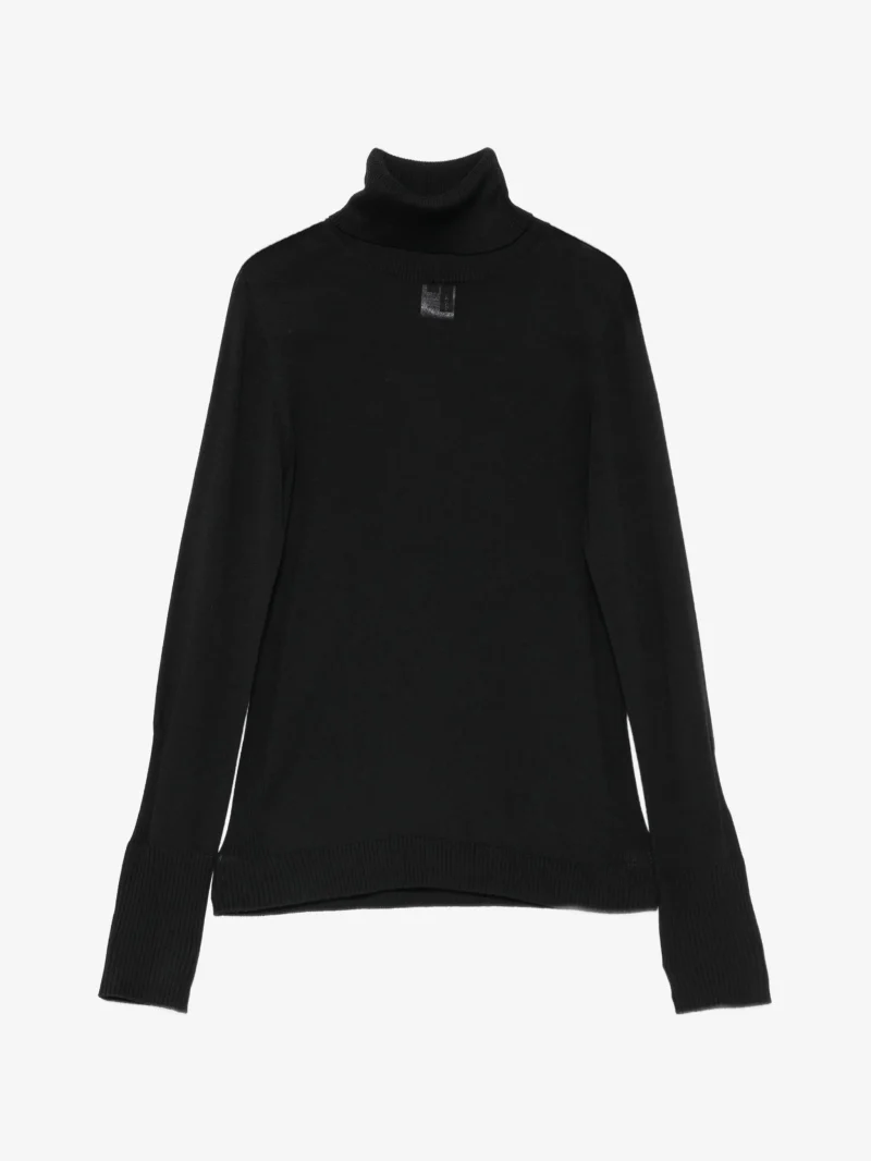 Maleta Lorena Antoniazzi roll-neck wool negru