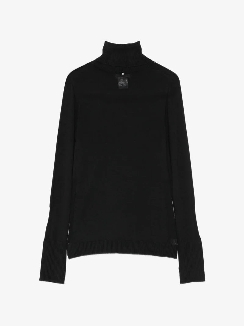 Alternative view of Maleta Lorena Antoniazzi roll-neck wool negru