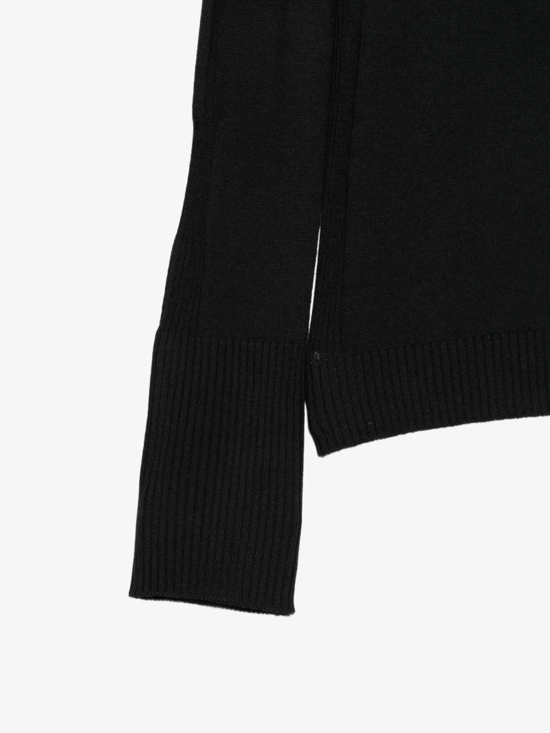 Maleta Lorena Antoniazzi roll-neck wool negru - imagine 3