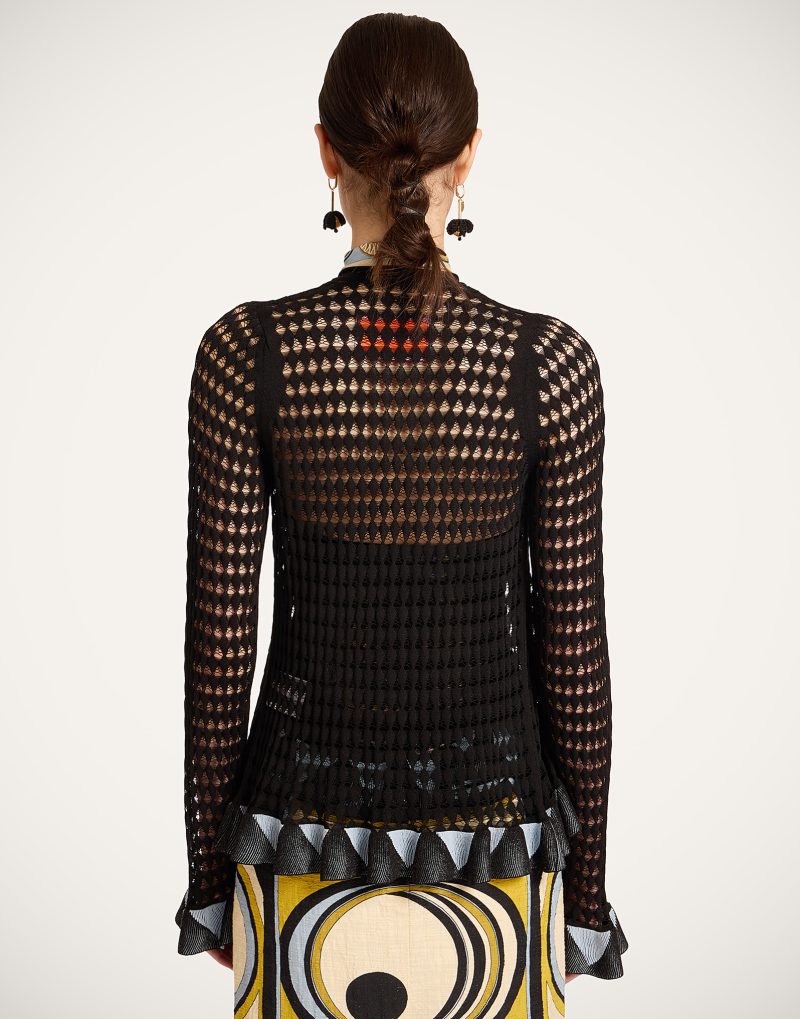 Alternative view of Cardigan La Double J Fiocchetto negru