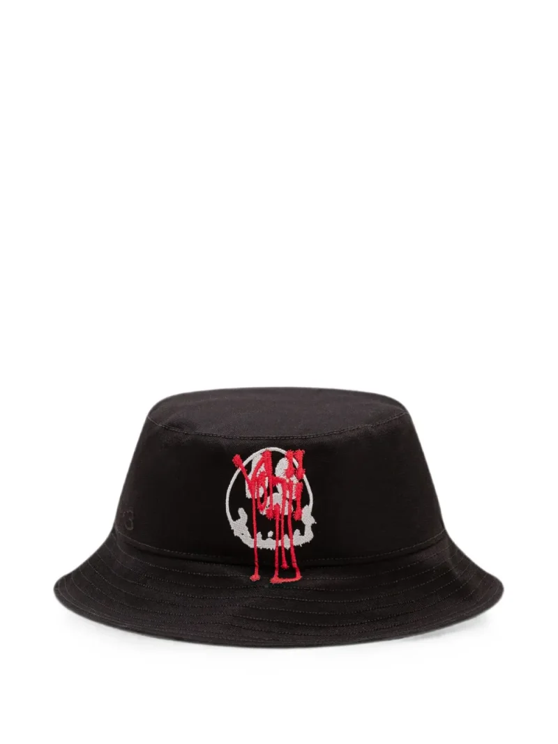 Palarie Y-3 Chito-embroidered bucket negru