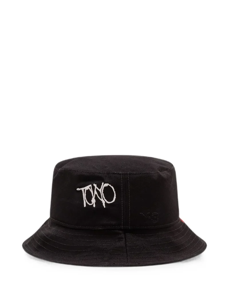 Alternative view of Palarie Y-3 Chito-embroidered bucket negru