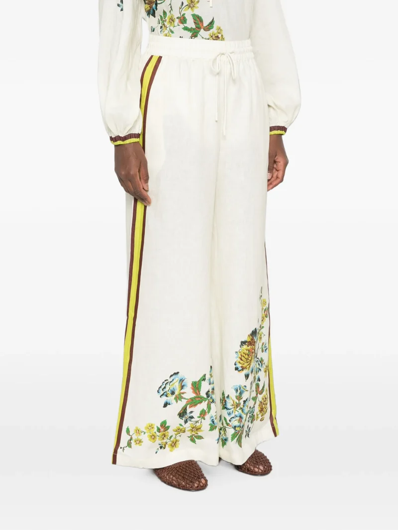 Pantaloni ALEMAIS Phyllis palazzo crem - imagine 4