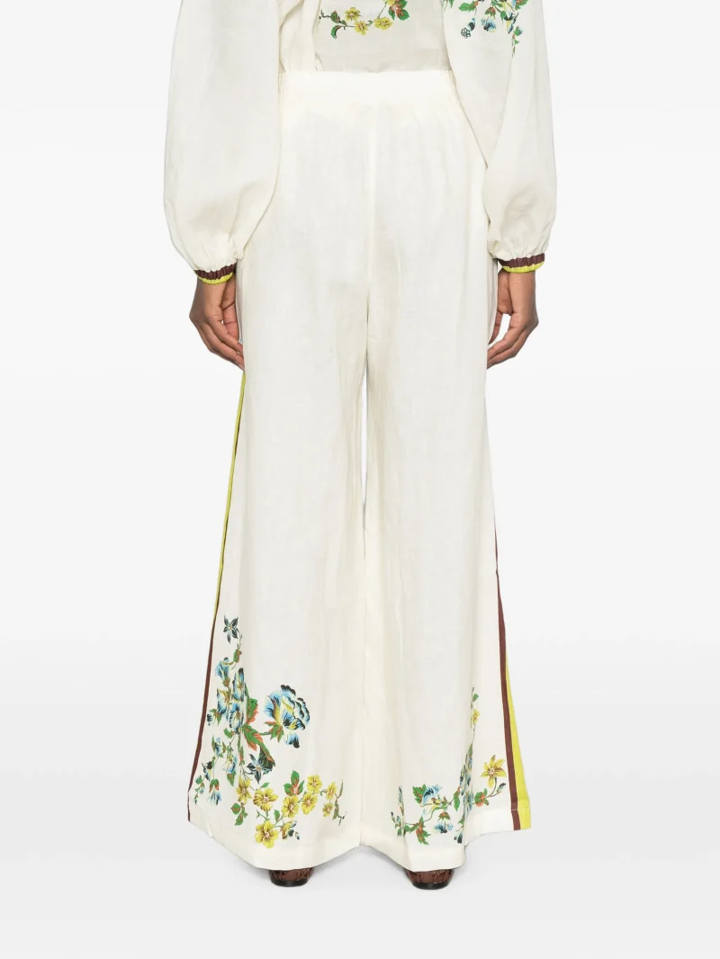 Pantaloni ALEMAIS Phyllis palazzo crem - imagine 3