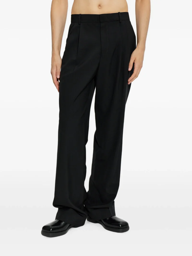 Pantaloni Balmain wool straight fit negru - imagine 5
