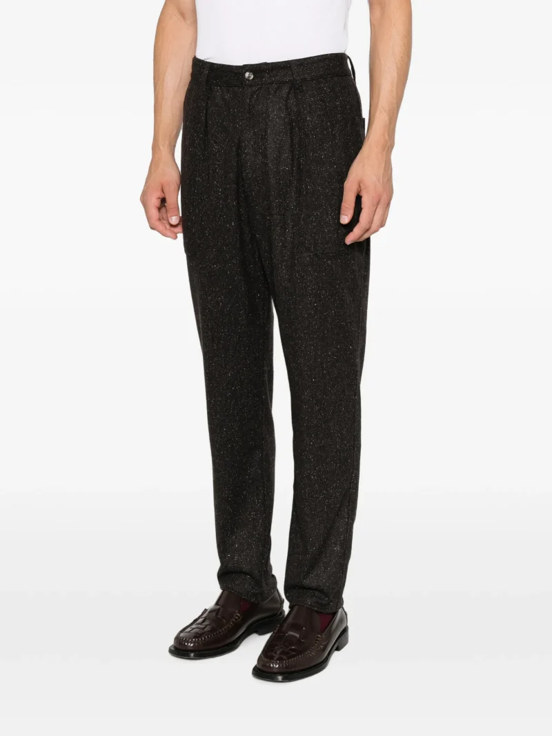 Pantaloni Eleventy Flecked maro - imagine 5