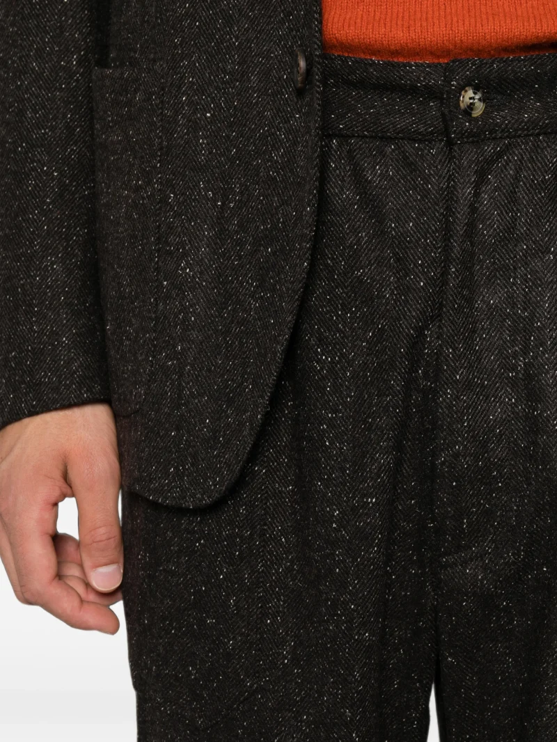 Pantaloni Eleventy Flecked maro - imagine 3