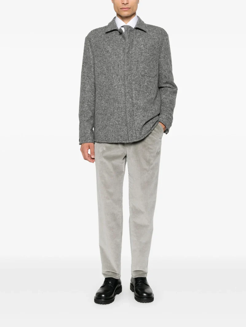 Alternative view of Pantaloni Eleventy corduroy-effect gri
