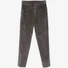 Pantaloni Eleventy corduroy pleated maro