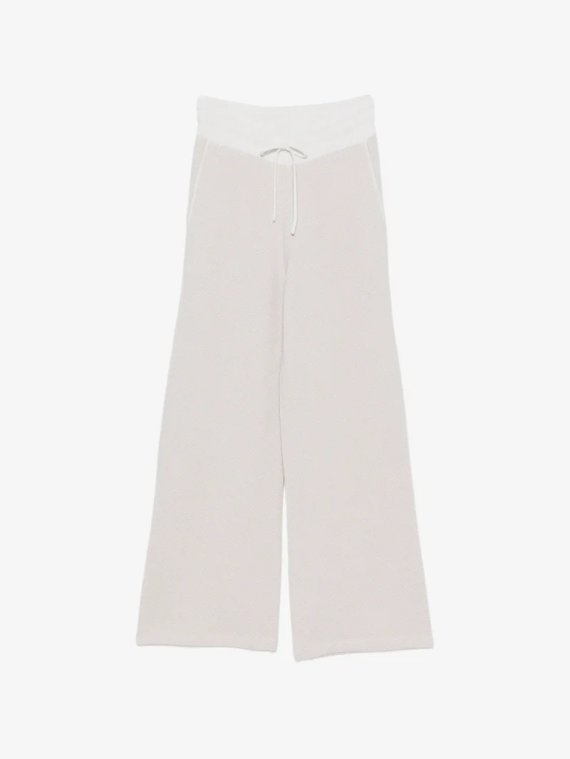 Pantaloni Eleventy drawstring straight bej