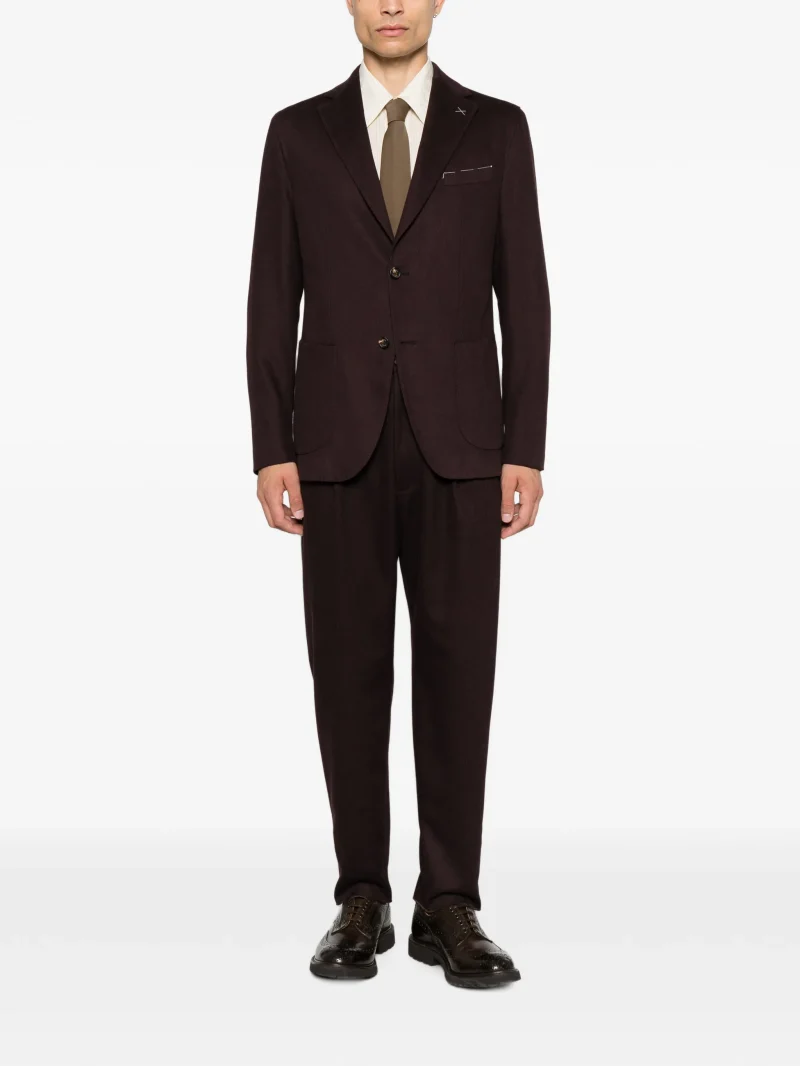 Alternative view of Pantaloni Eleventy pleated-front tailored maro
