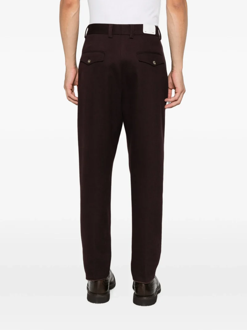 Pantaloni Eleventy pleated-front tailored maro - imagine 4