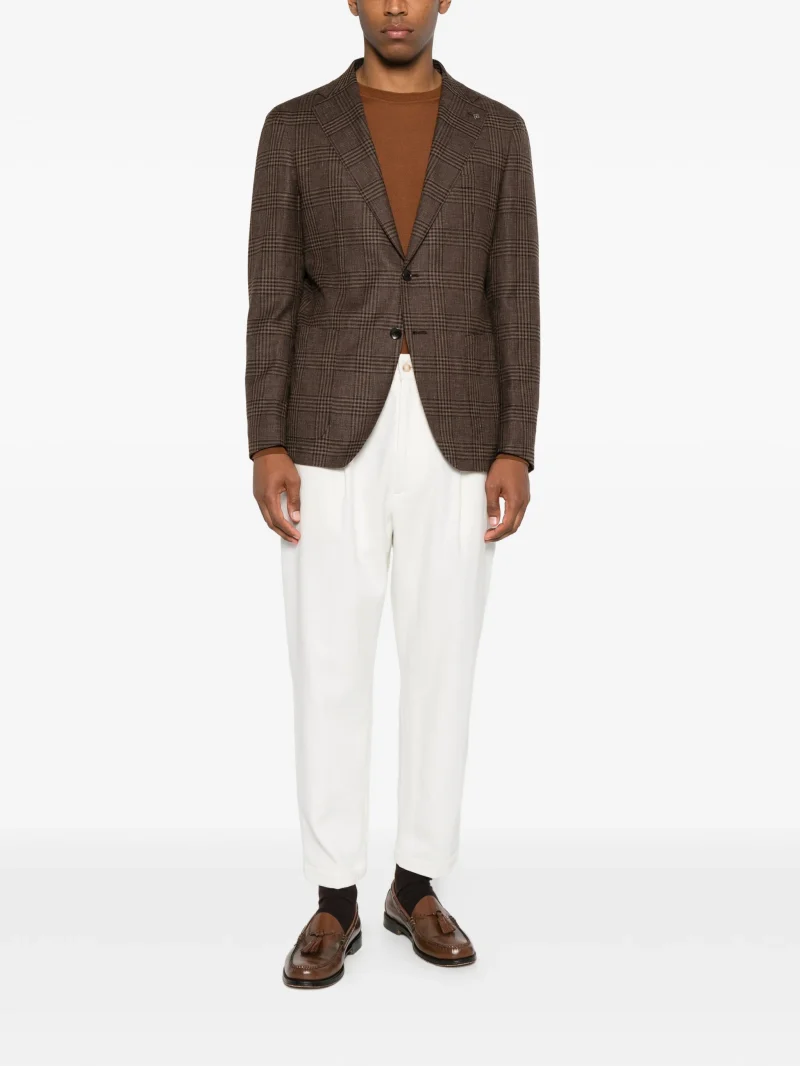 Alternative view of Pantaloni Eleventy pleated tapered alb