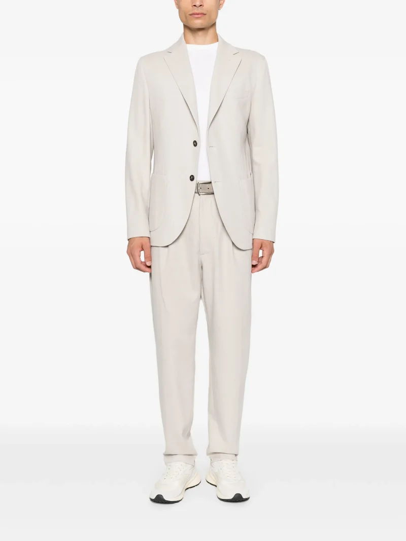 Alternative view of Pantaloni Eleventy pleated tapered bej