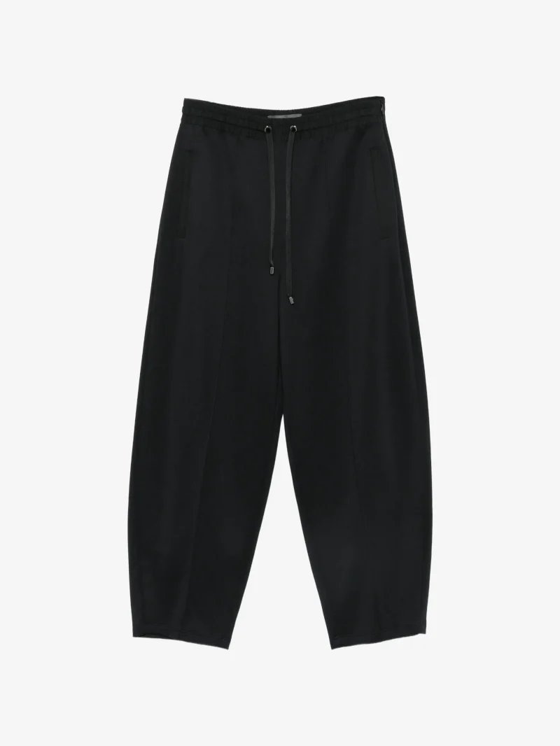 Pantaloni Lorena Antoniazzi drawstring-waist negru