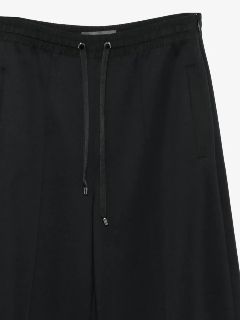 Pantaloni Lorena Antoniazzi drawstring-waist negru - imagine 3
