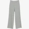 Pantaloni Lorena Antoniazzi high-waisted wide-leg gri