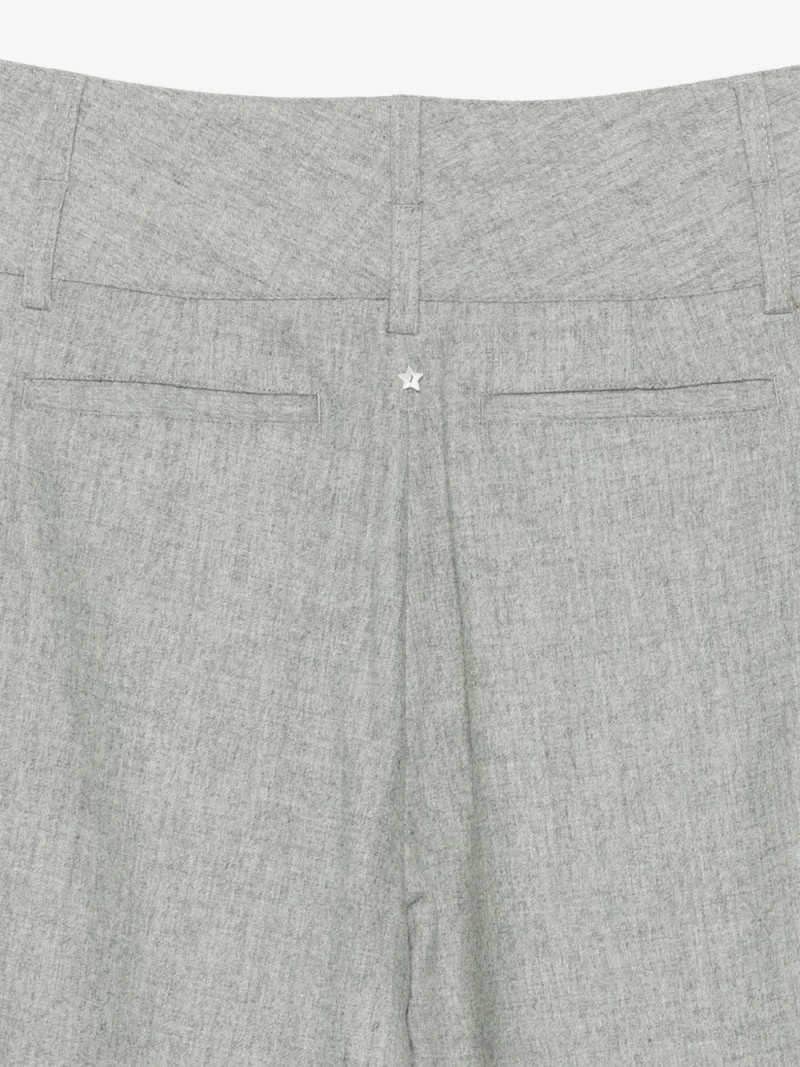 Pantaloni Lorena Antoniazzi high-waisted wide-leg gri - imagine 3