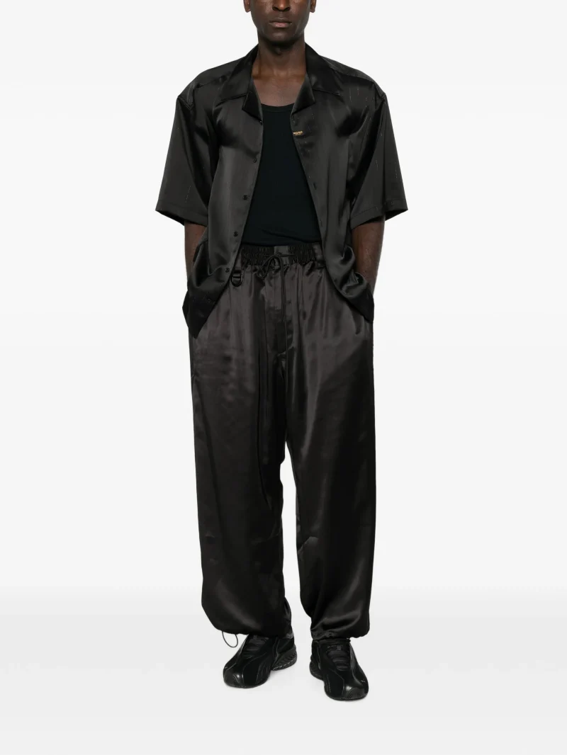 Alternative view of Pantaloni Y-3 drawstring satin negru