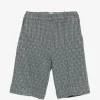 Pantaloni scurti Eleventy houndstooth-pattern albastru