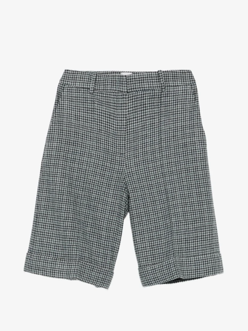 Pantaloni scurti Eleventy houndstooth-pattern albastru