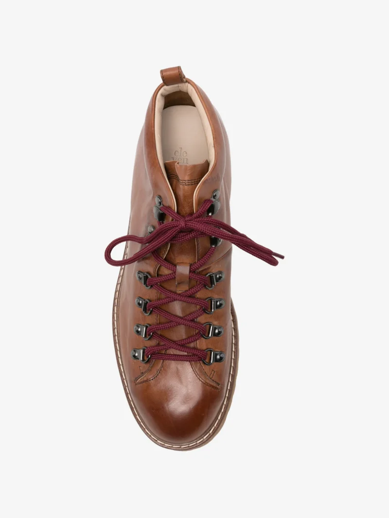 Pantofi Eleventy lace-up hiking maro - imagine 3