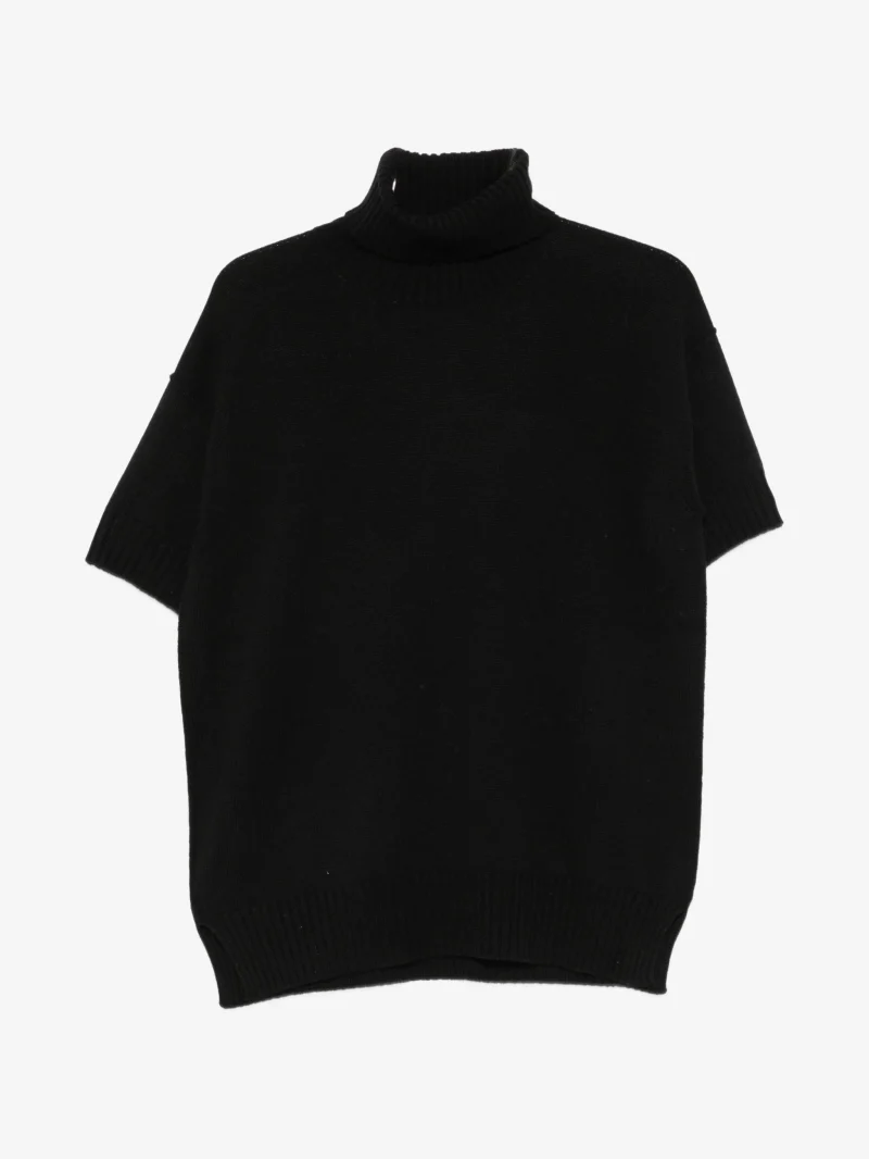 Pulover Lorena Antoniazzi roll-neck short-sleeve negru