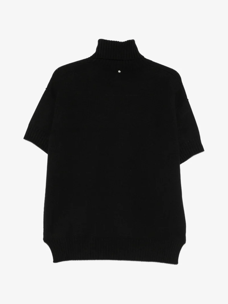 Alternative view of Pulover Lorena Antoniazzi roll-neck short-sleeve negru