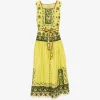 Rochie mini ALEMAIS Bridgette floral-print galben