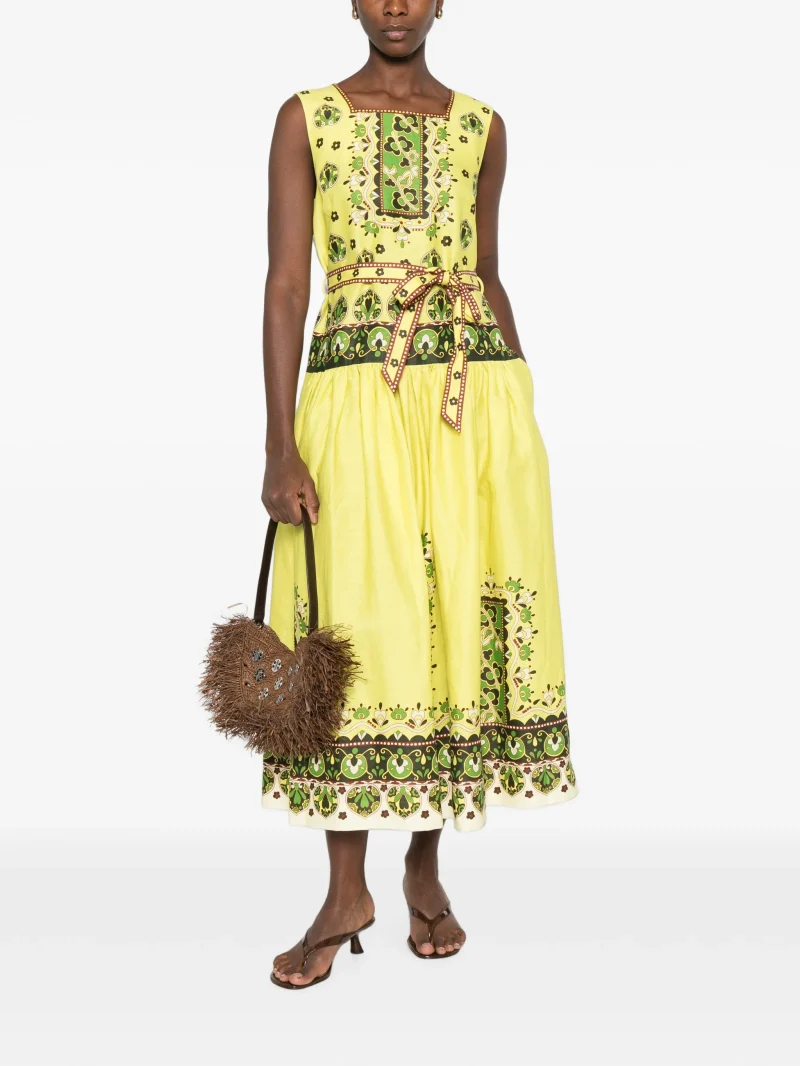 Alternative view of Rochie ALEMAIS Bridgete graphic-print galben