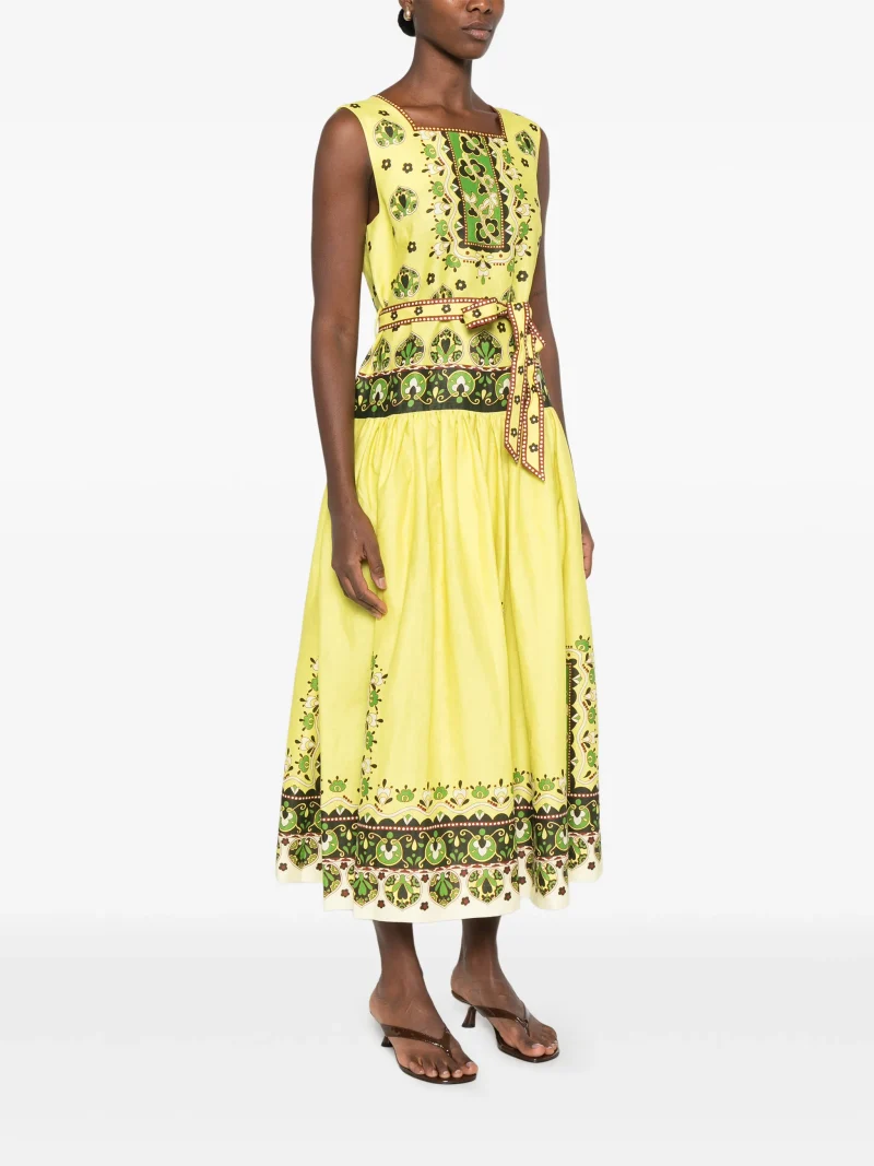 Rochie mini ALEMAIS Bridgette floral-print galben - imagine 5