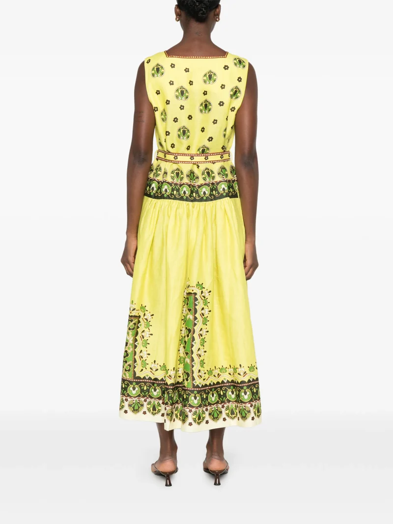 Rochie mini ALEMAIS Bridgette floral-print galben - imagine 4