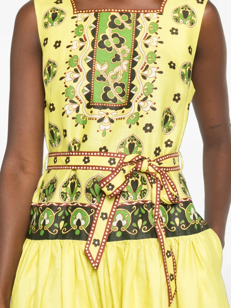 Rochie ALEMAIS Bridgete graphic-print galben - imagine 3