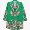 Rochie ALEMAIS Porter paisley-print verde