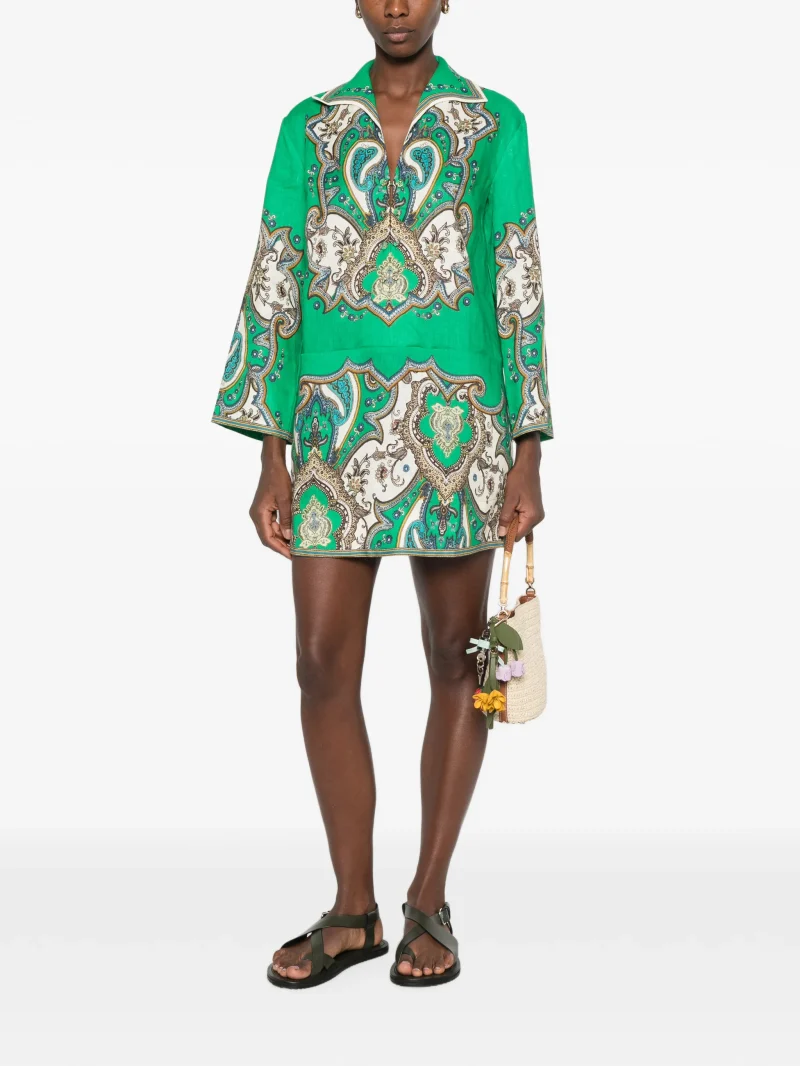 Alternative view of Rochie ALEMAIS Porter paisley-print verde