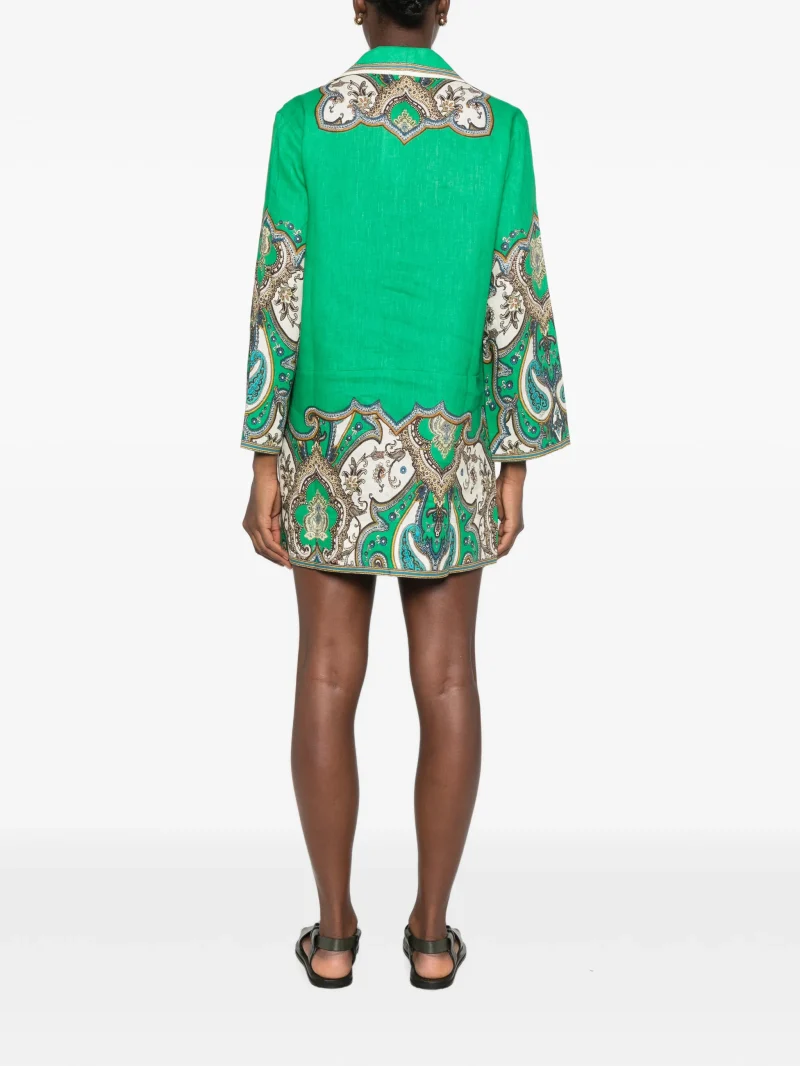 Rochie ALEMAIS Porter paisley-print verde - imagine 4