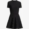 Rochie Balmain flared knit negru