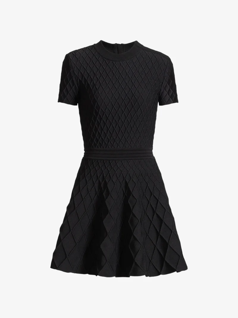Rochie Balmain flared knit negru