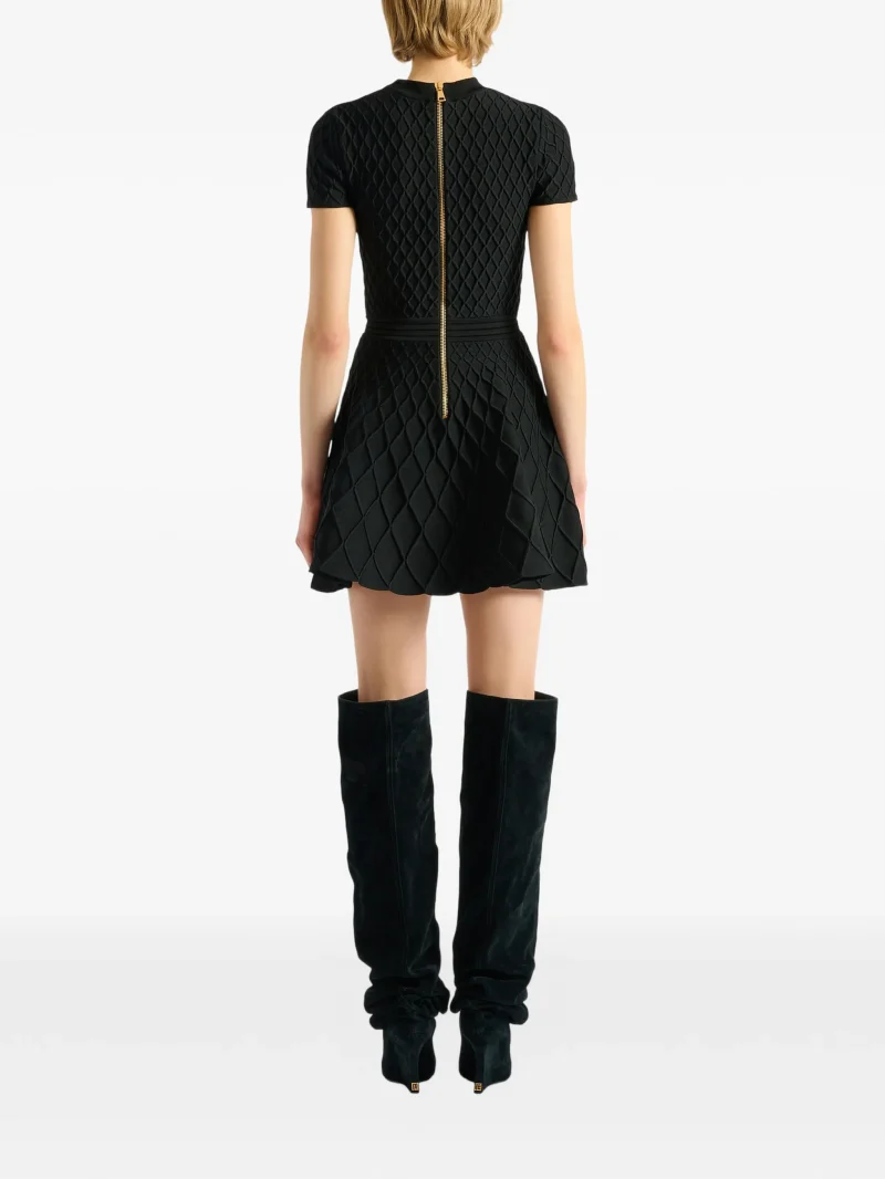 Rochie Balmain flared knit negru - imagine 5